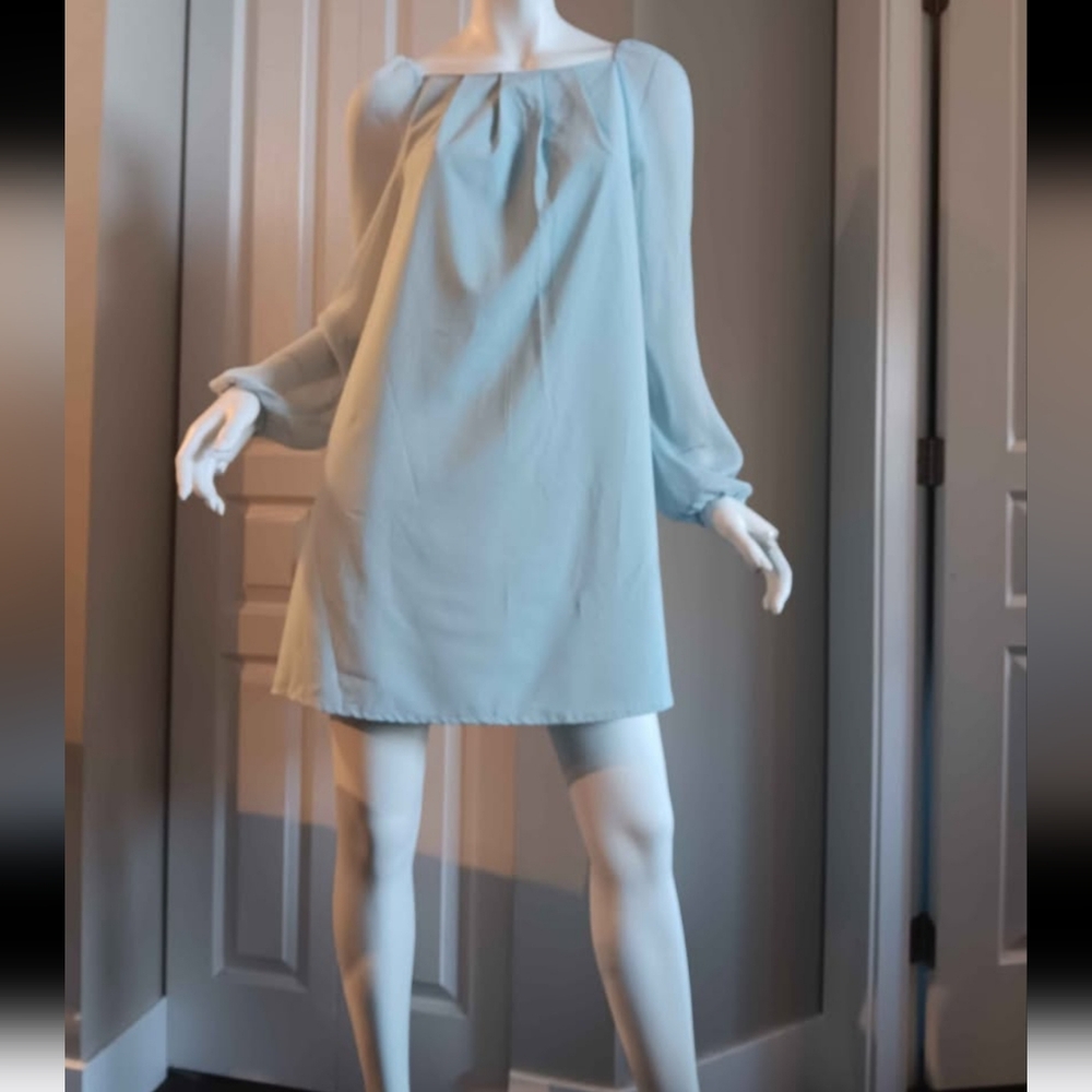 Elegant Blue Women's Dress